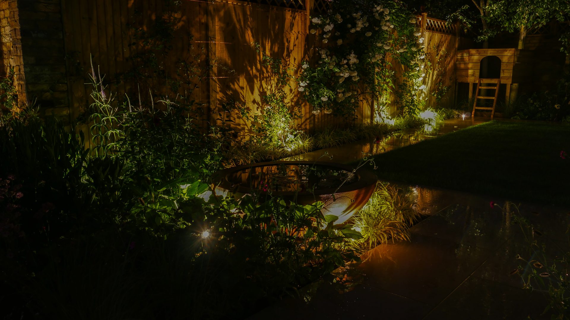 Water Features lighting example